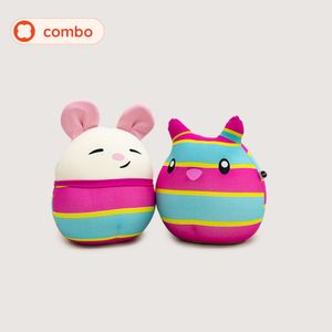 Combo Squishy Rato Emílio + Squishy Gata Panqueca