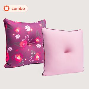 Combo Almofada Decorativa Classic Floral + Rosa Quartzo