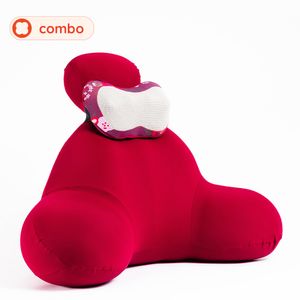 Combo Encosto Conforto Vermelho Valentino + Massageador Orbit + Capa