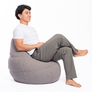 Puff Tecido Plano Beanbag Mini Chumbo