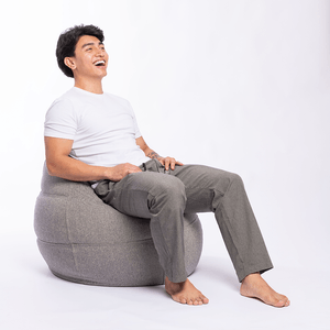 Puff Tecido Plano Beanbag Mini Chumbo