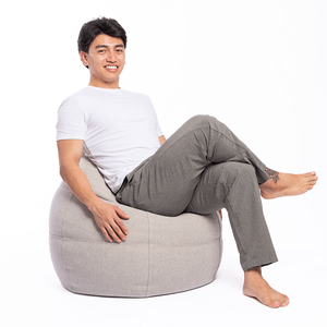 Puff Tecido Plano Beanbag Mini Khaki