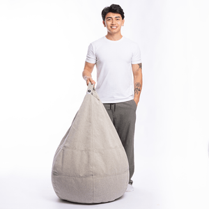 Puff Tecido Plano Beanbag Mini Khaki