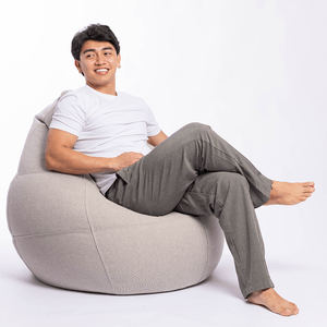 Puff Tecido Plano Beanbag Maxi Khaki