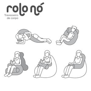 Almofada de Corpo Rolo Nó Mescla