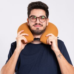 Almofada de Pescoço Multifuncional Freestyle DUO Caramelo