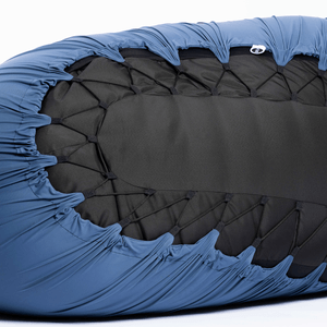 Capa Puff Malha Sofá Ergo Azul Jeans